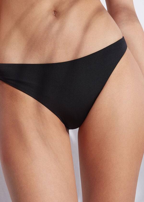 womens calzedonia indonesia eco low rise bikini bottoms black