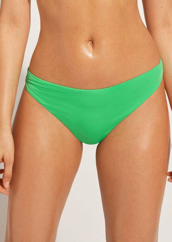 womens calzedonia indonesia eco low rise bikini bottoms green