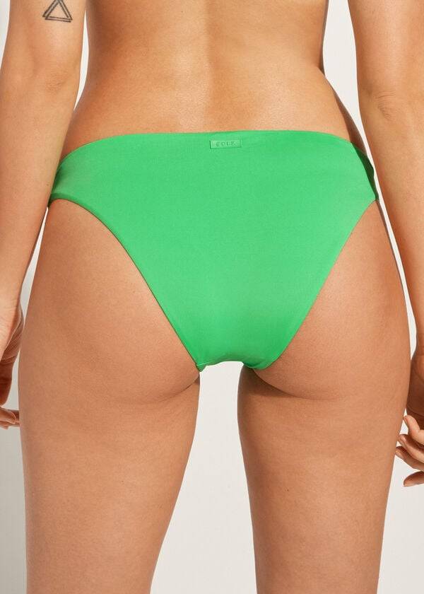 womens calzedonia indonesia eco low rise bikini bottoms green