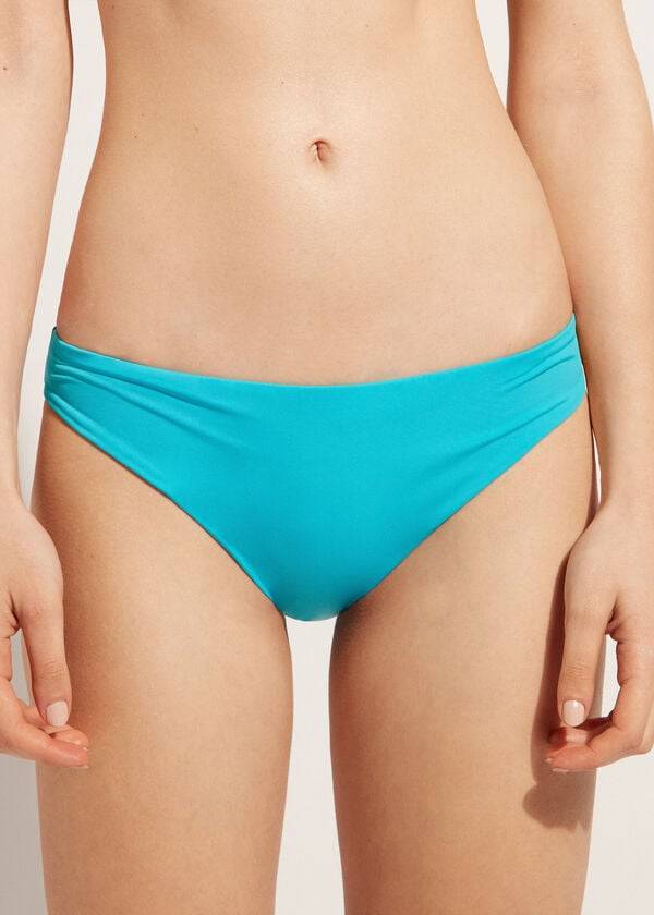 calzedonia indonesia eco low rise womens bikini bottoms turquoise