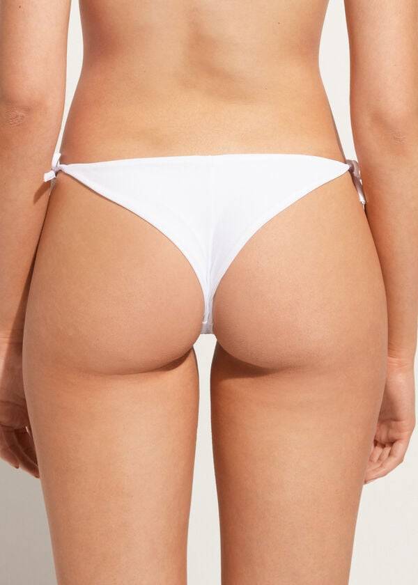 calzedonia rhinestone brazilian string shanghai womens bikini bottoms white