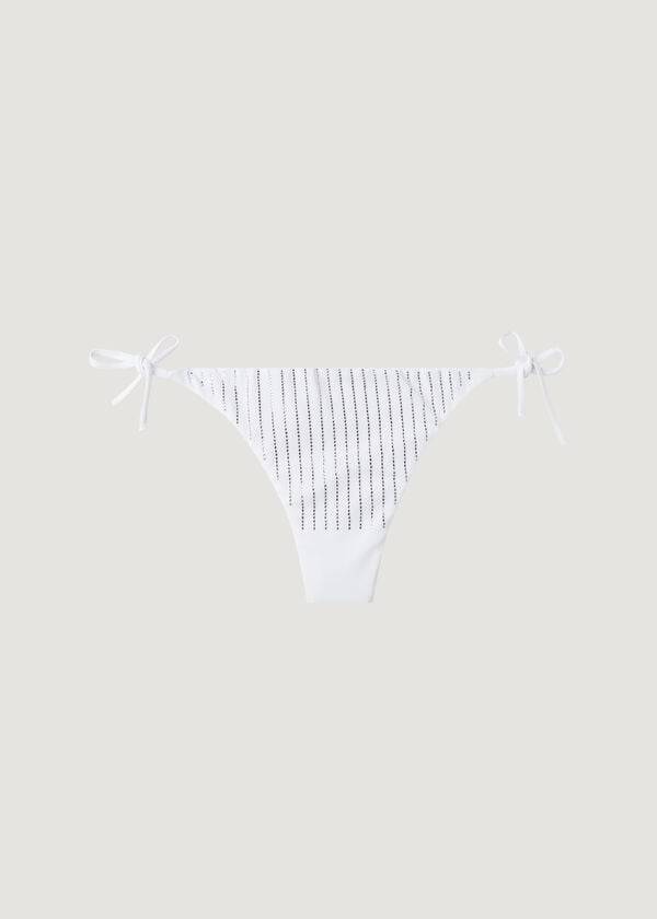 calzedonia rhinestone brazilian string shanghai womens bikini bottoms white