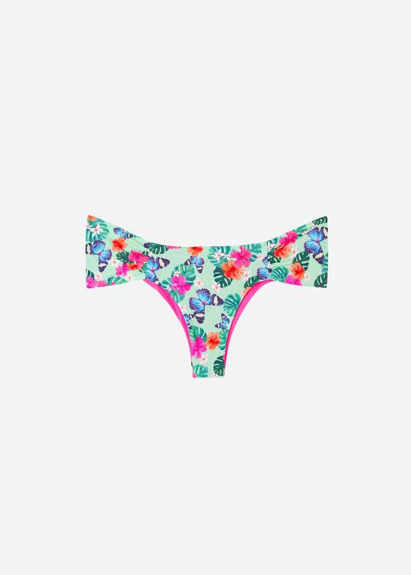 multicolor calzedonia ruffled brazilian malibu womens bikini bottoms