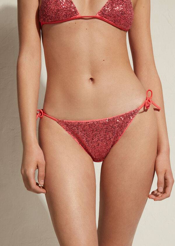 womens calzedonia string cannes bikini bottoms pink