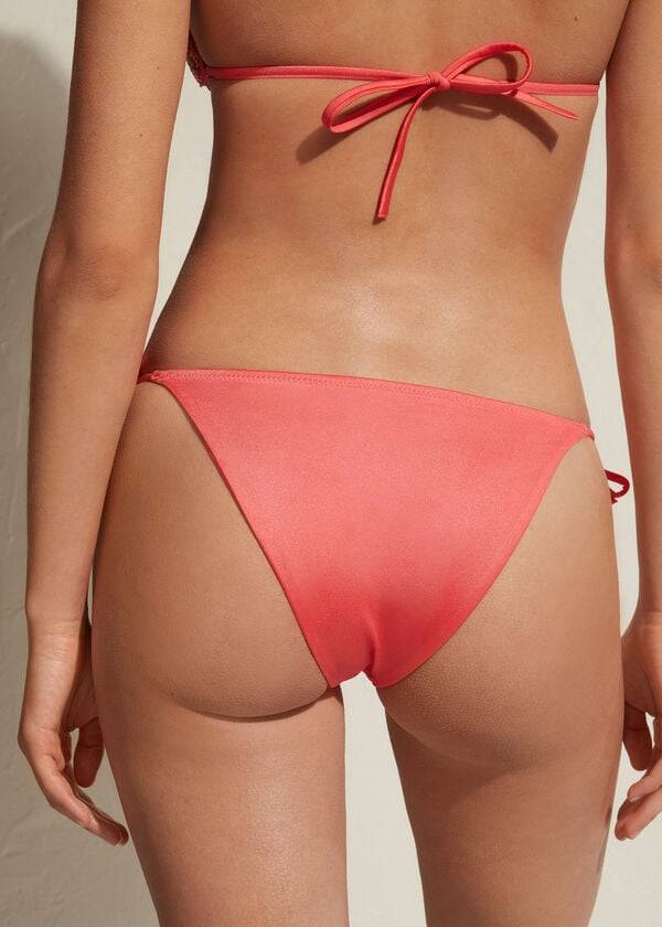 womens calzedonia string cannes bikini bottoms pink