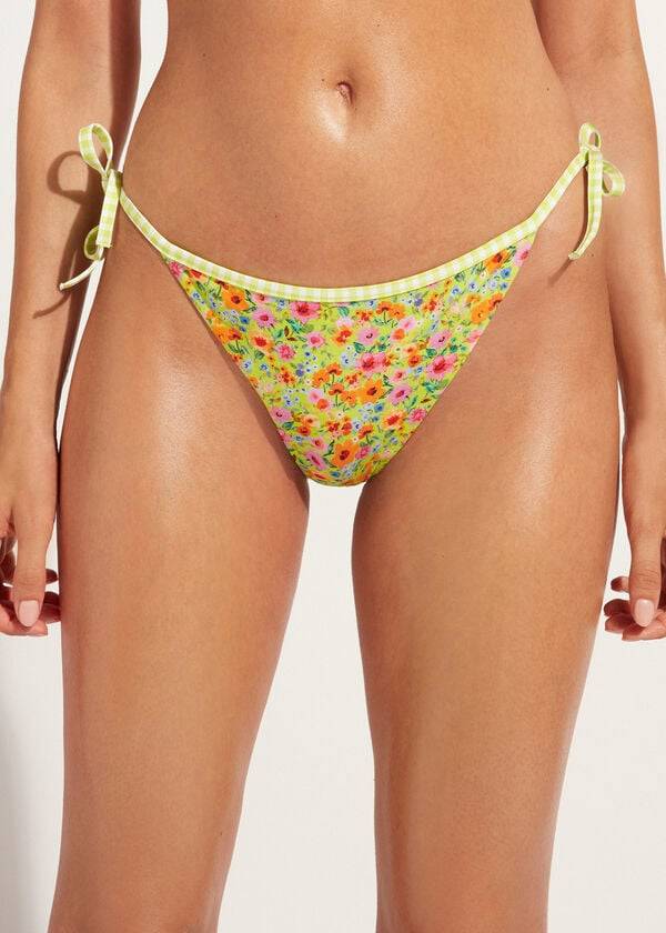 yellow womens calzedonia string siviglia bikini bottoms