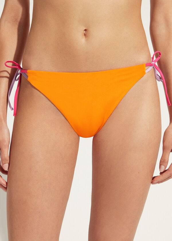 calzedonia string tokyo womens bikini bottoms orange