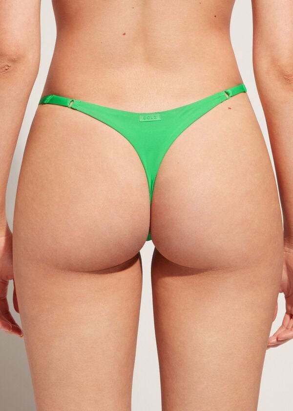 calzedonia thong indonesia eco womens bikini bottoms green