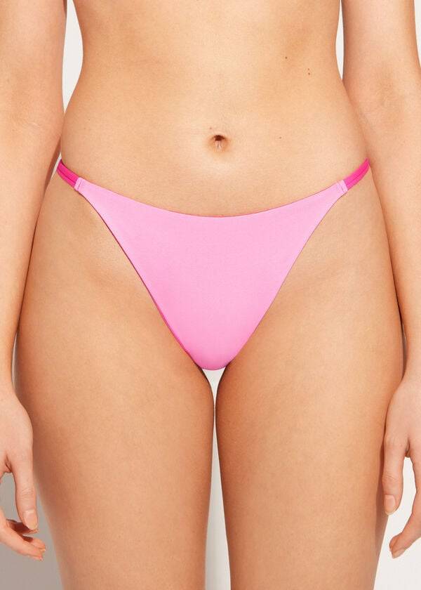 womens calzedonia thong indonesia eco bikini bottoms pink