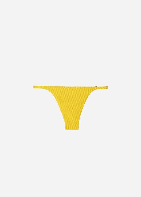 womens calzedonia thong new york bikini bottoms yellow