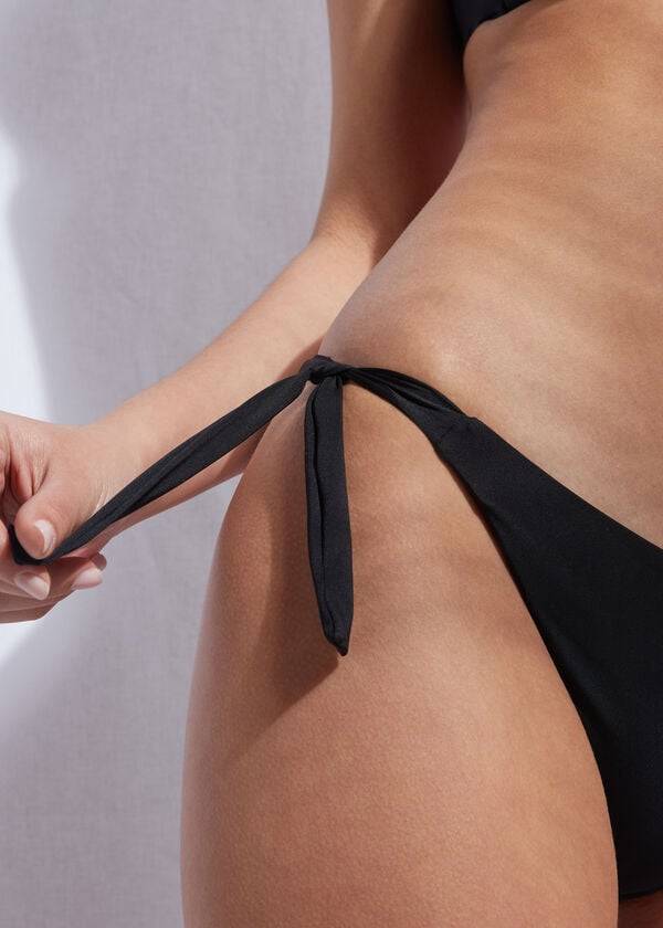 calzedonia tied indonesia eco womens bikini bottoms black