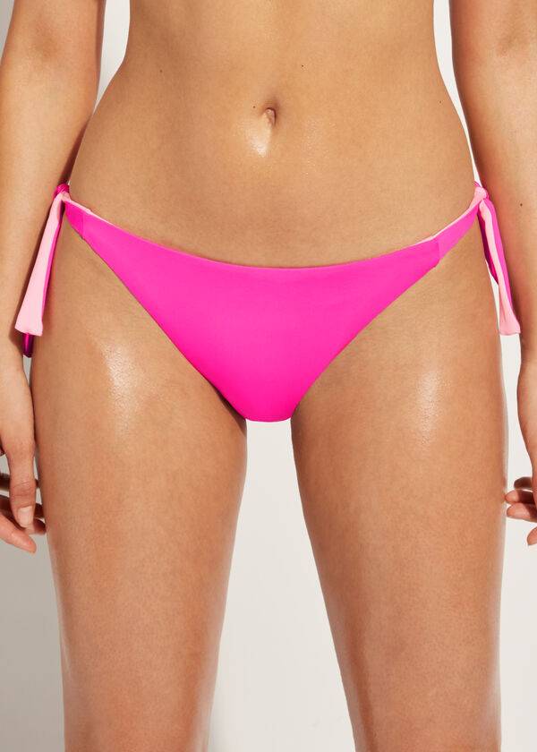 calzedonia tied indonesia eco womens bikini bottoms pink
