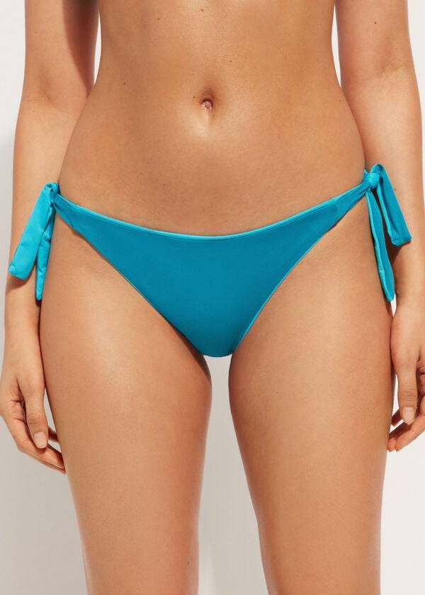 calzedonia tied indonesia eco womens bikini bottoms turquoise