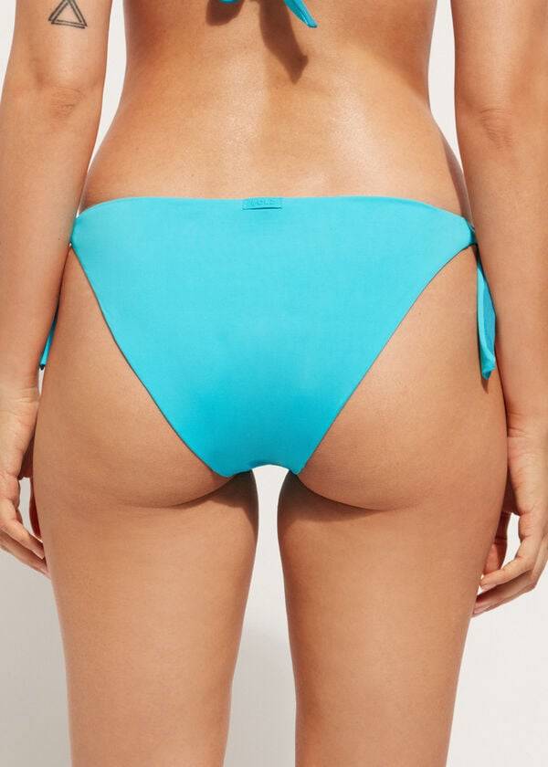 calzedonia tied indonesia eco womens bikini bottoms turquoise