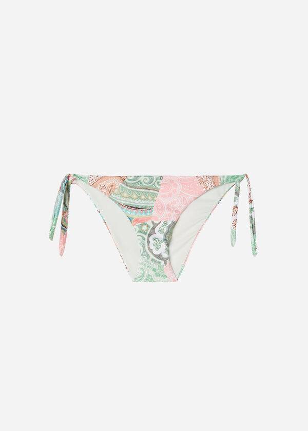 green womens calzedonia tied saint tropez bikini bottoms
