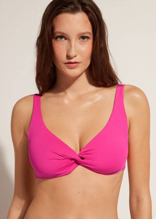 womens calzedonia balconette indonesia eco cobey bikini tops pink