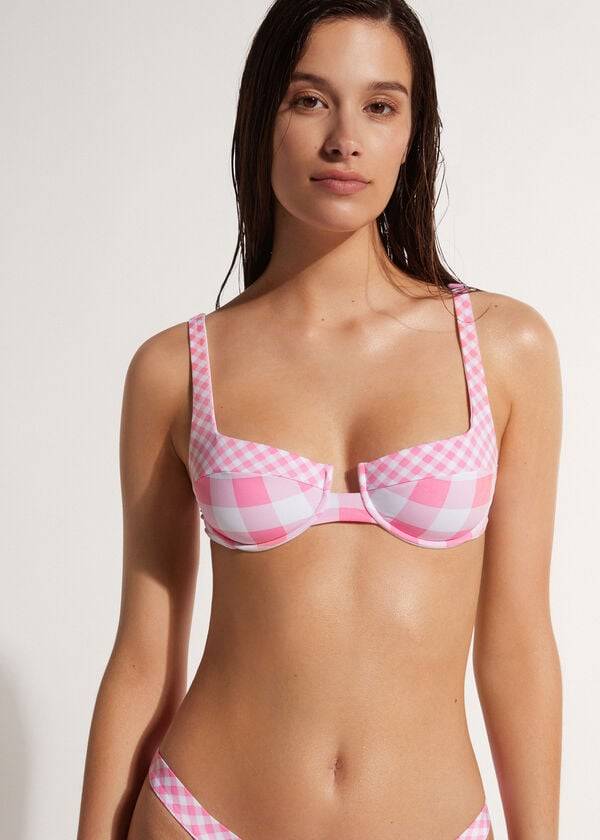 pink calzedonia balconette lione womens bikini tops