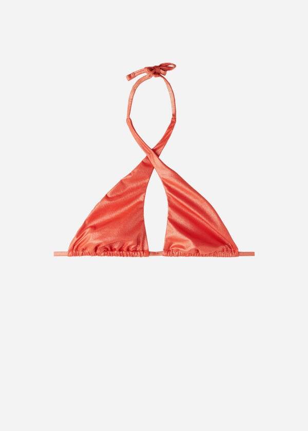 coral orange womens calzedonia bandeau antigua bikini tops