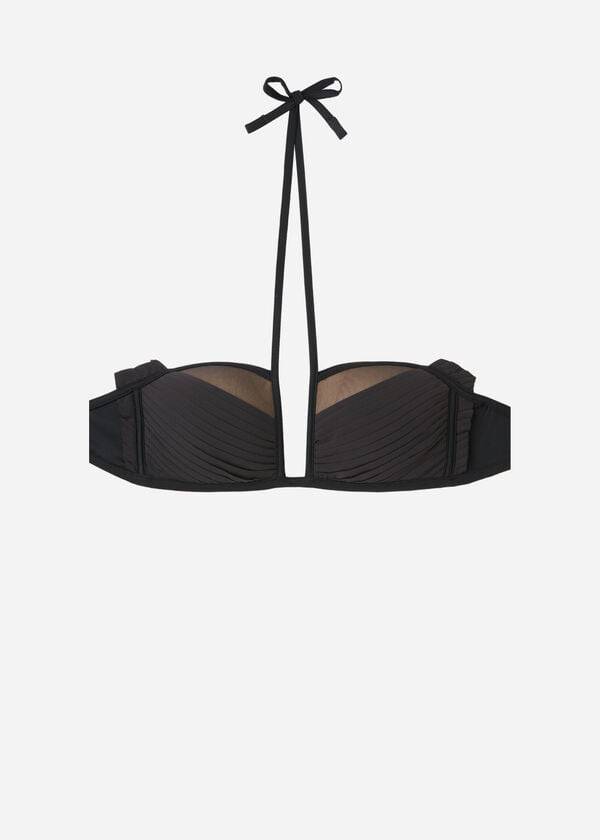 calzedonia bandeau lightly padded tokyo womens bikini tops black
