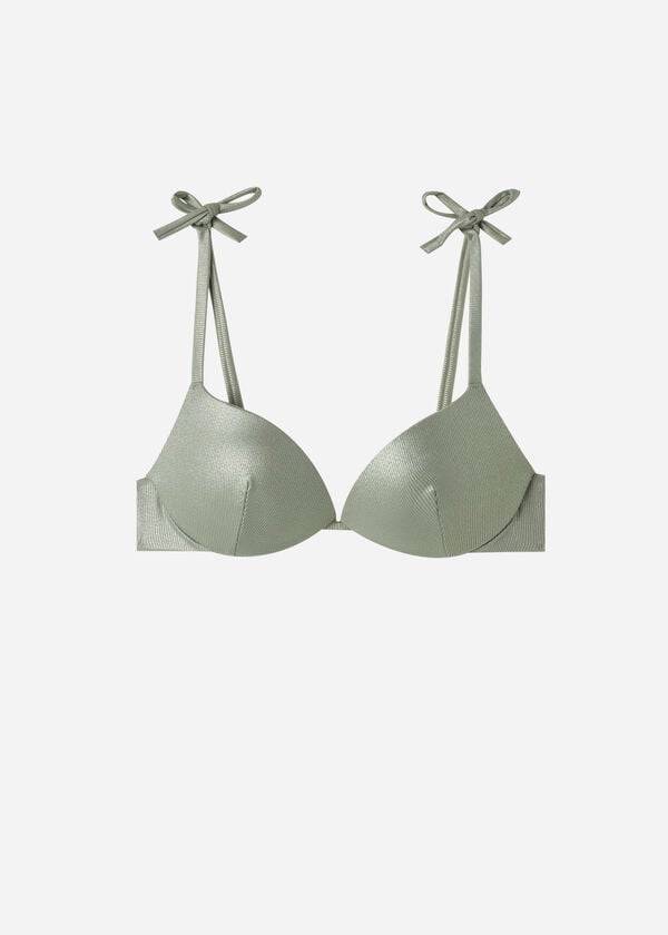 calzedonia graduated padded push up antigua womens bikini tops green
