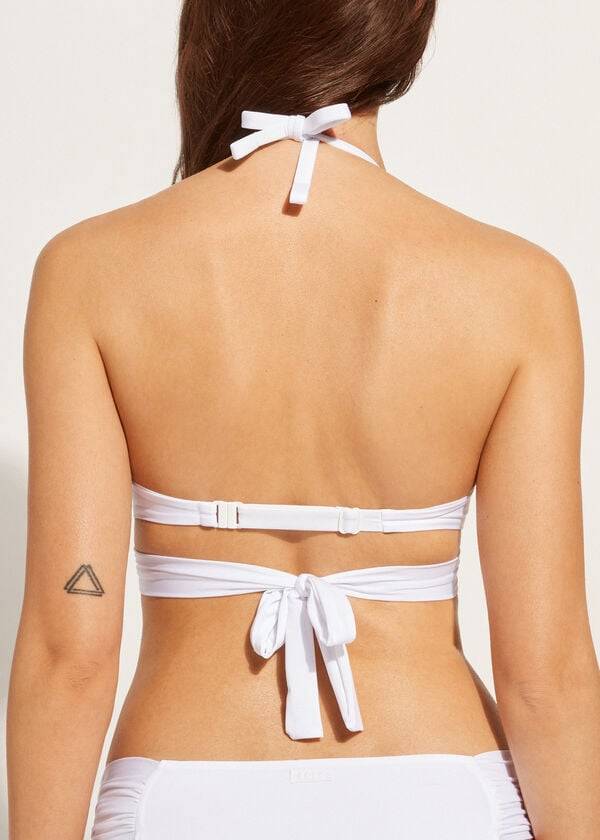 calzedonia graduated padded push up indonesia womens bikini tops white