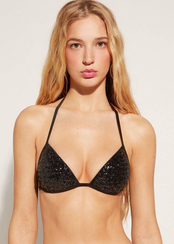 black calzedonia graduated padded triangle cannes womens bikini tops
