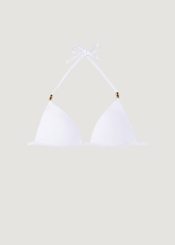 calzedonia graduated padded triangle casablanca womens bikini tops white