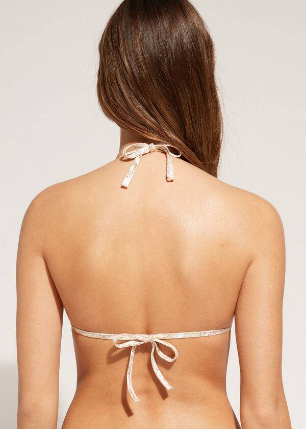 calzedonia graduated padded triangle melbourne womens bikini tops gold
