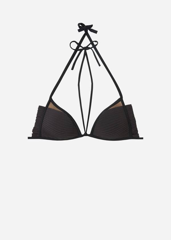 black womens calzedonia graduated padded triangle tokyo bikini tops