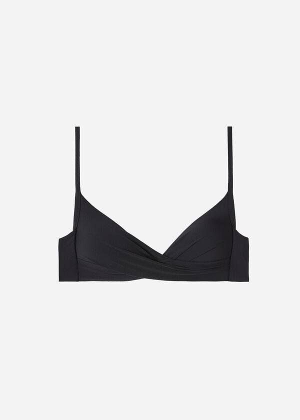 black womens calzedonia graduated soft crisscross padded triangle indonesia bikini tops