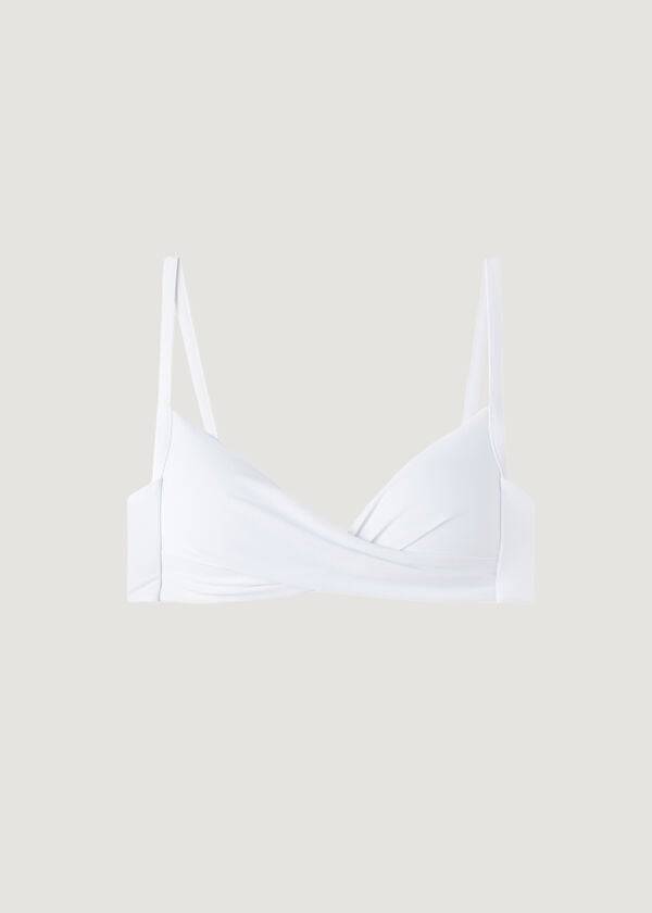 womens calzedonia graduated soft crisscross padded triangle indonesia bikini tops white