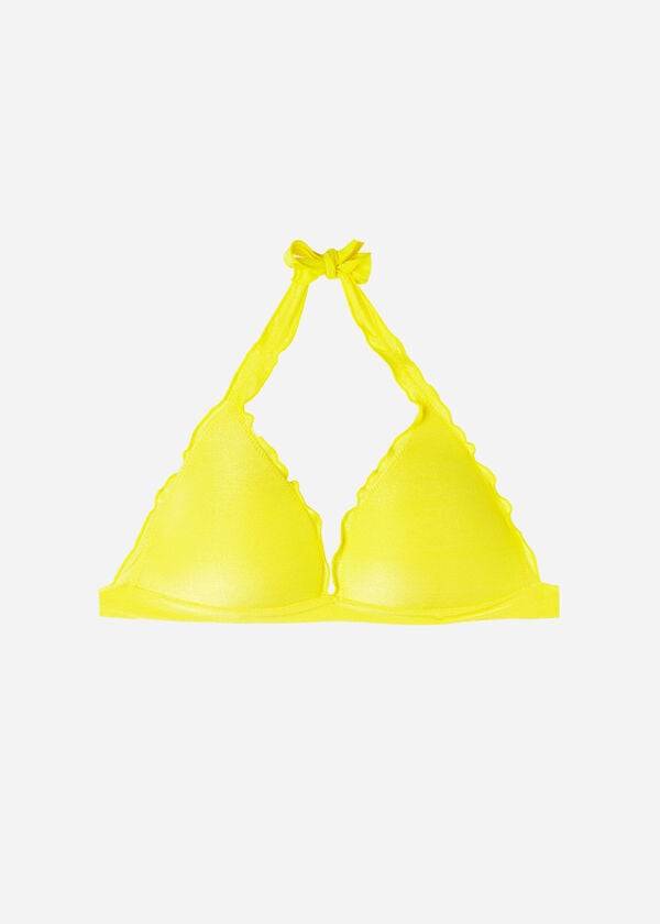 yellow calzedonia graduated triangle formentera womens bikini tops
