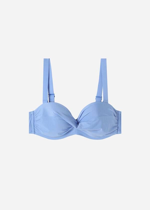 calzedonia padded bandeau indonesia womens bikini tops blue