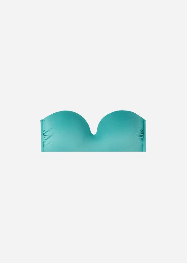 womens calzedonia padded bandeau indonesia eco bikini tops turquoise