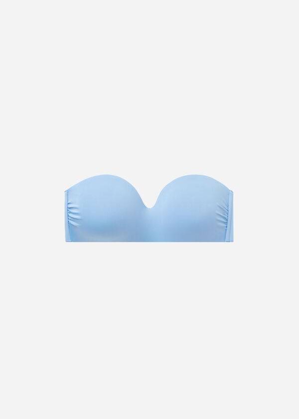 blue calzedonia padded bandeau indonesia eco womens bikini tops