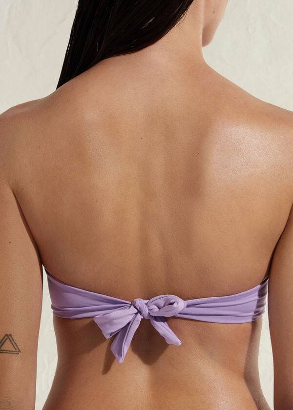 womens calzedonia padded bandeau indonesia eco bikini tops purple