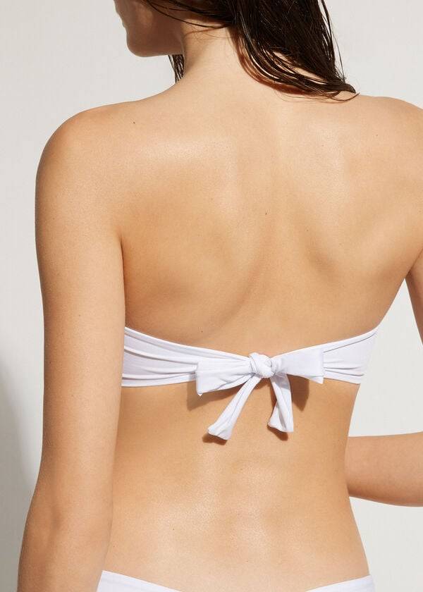 womens calzedonia padded bandeau indonesia eco cobey bikini tops white