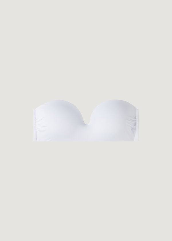 womens calzedonia padded bandeau indonesia eco cobey bikini tops white