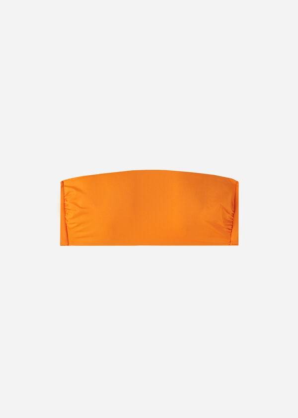 calzedonia padded bandeau indonesia eco strapless womens bikini tops orange