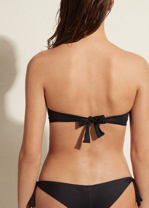 womens calzedonia padded indonesia eco bikini tops black
