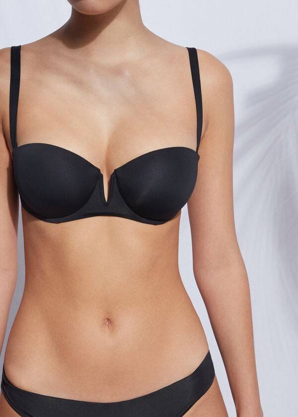black womens calzedonia padded push up indonesia eco rosa bikini tops