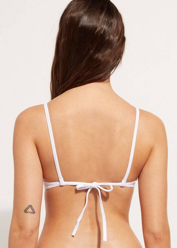 womens calzedonia padded push-up casablanca bikini tops white