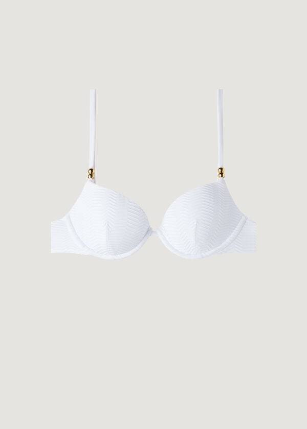 womens calzedonia padded push-up casablanca bikini tops white