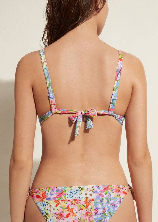 calzedonia padded push-up minorca eco womens bikini tops multicolor