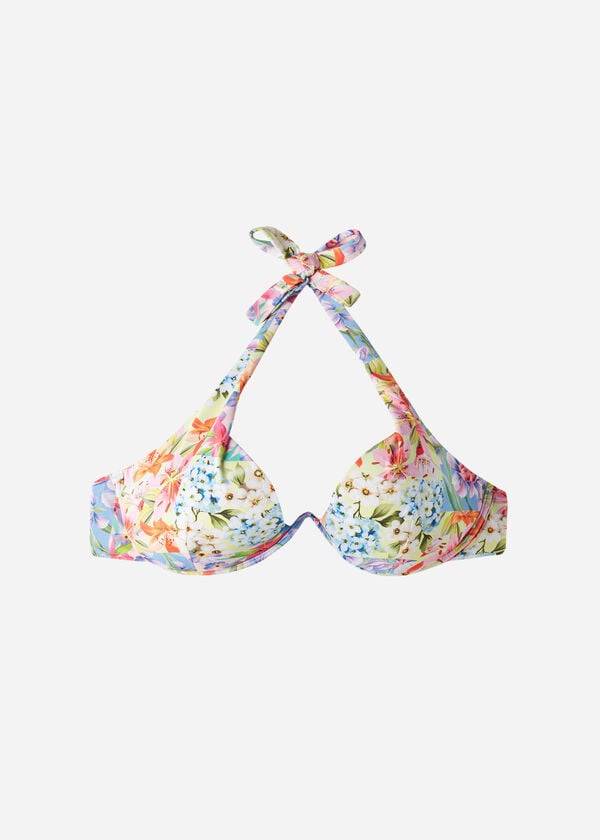 calzedonia padded push-up minorca eco womens bikini tops multicolor