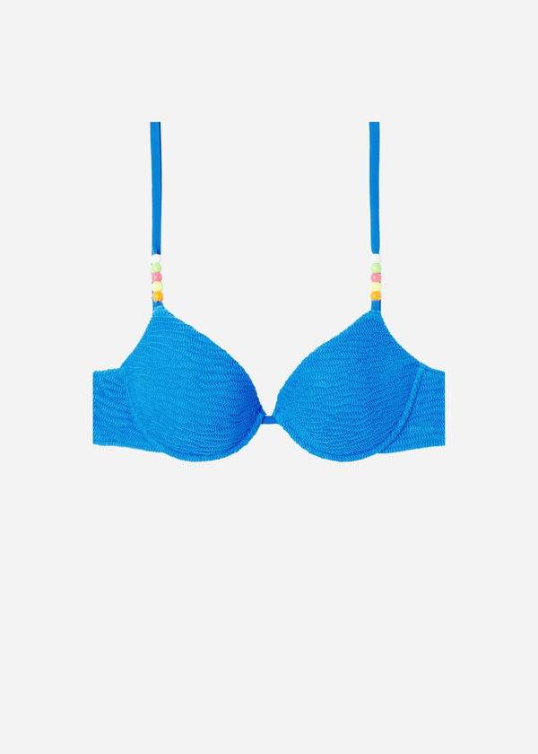 blue womens calzedonia padded push-up san diego bikini tops