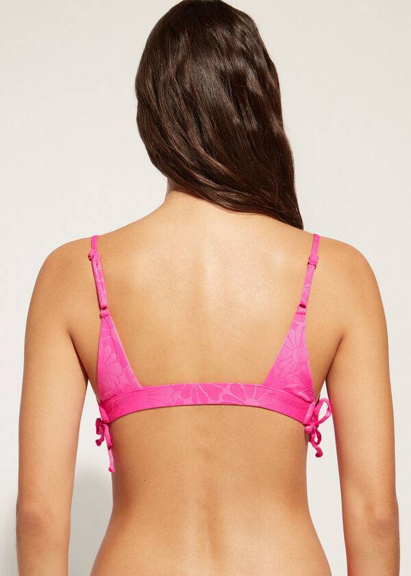 calzedonia padded tank-style antibes womens bikini tops pink