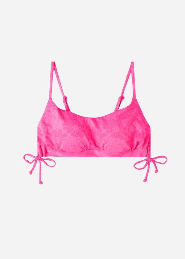 calzedonia padded tank-style antibes womens bikini tops pink