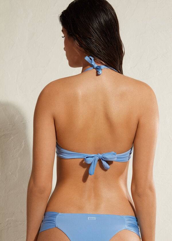 blue calzedonia padded triangle indonesia eco strass womens bikini tops