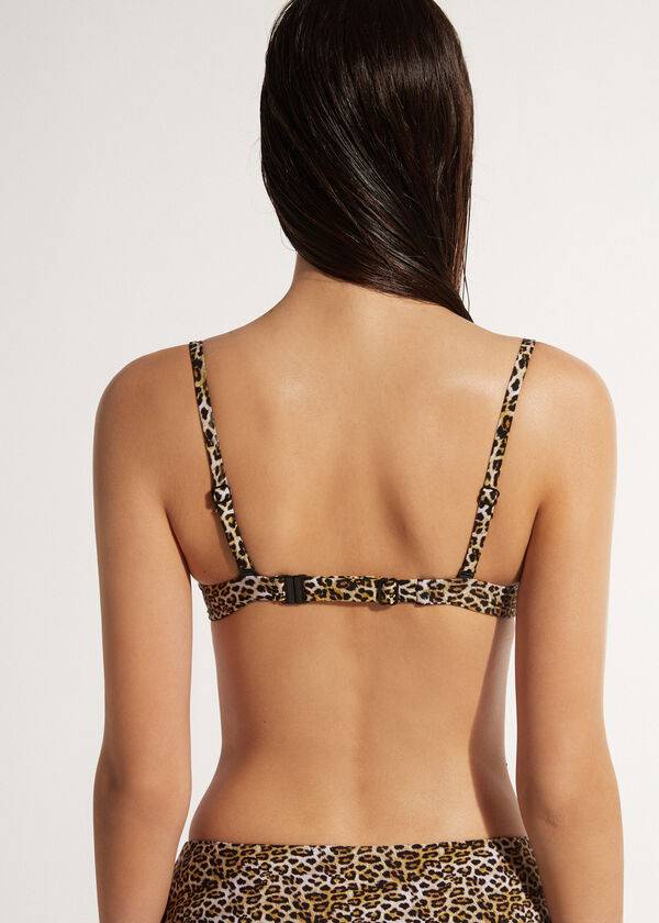 brown calzedonia push up malindi womens bikini tops